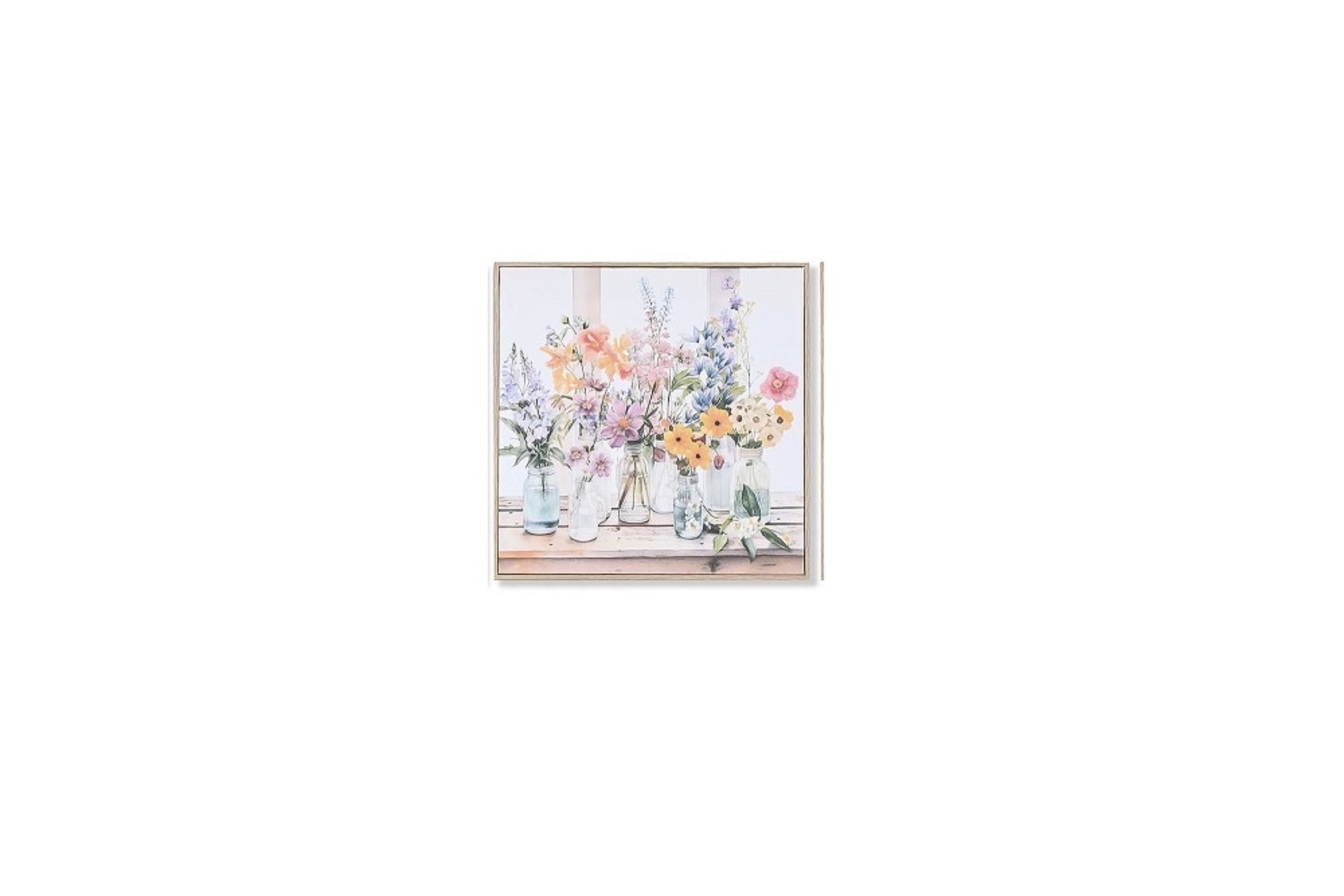 CUADRO LIENZO PS 40X2,5X40 FLOREROS MODELO 3